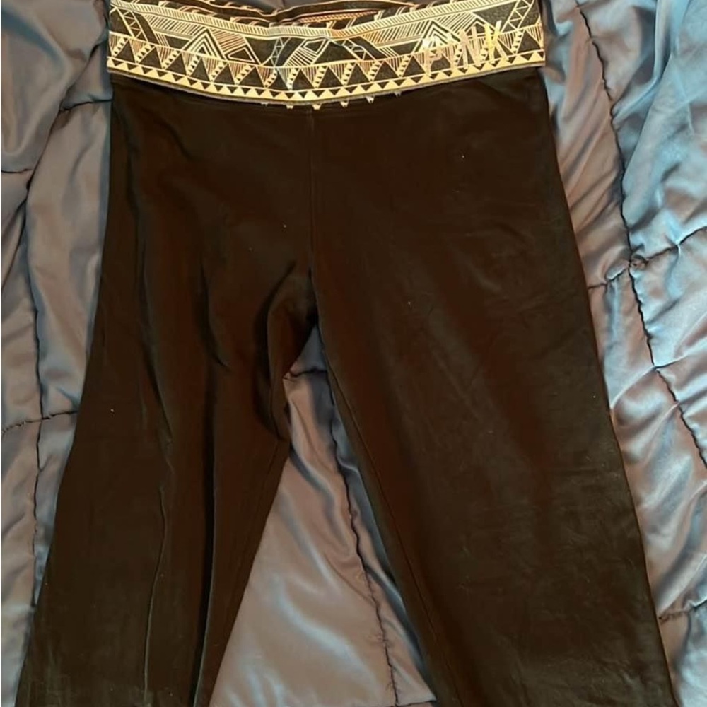 Black PINK brand Leggings with Geometric Waistband